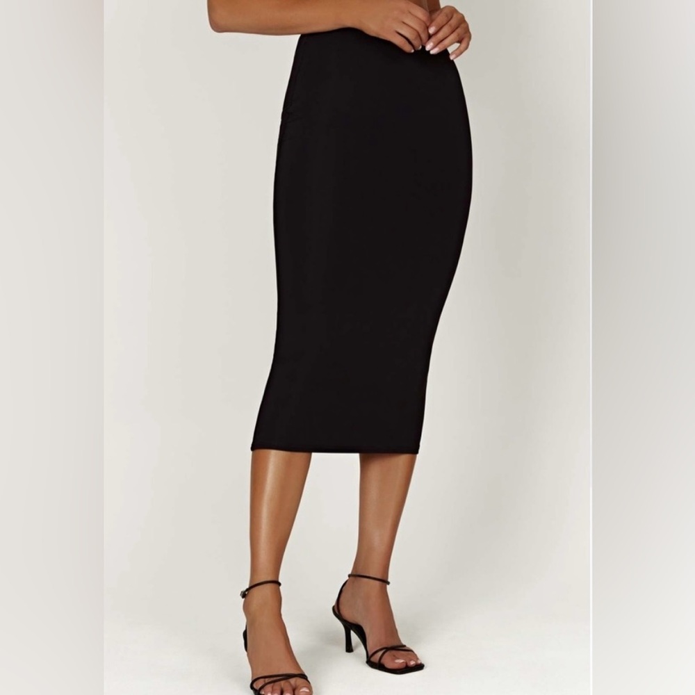 Bailey 44 Orchid Pink Soft Jersey Stretch Pull On Midi Skirt